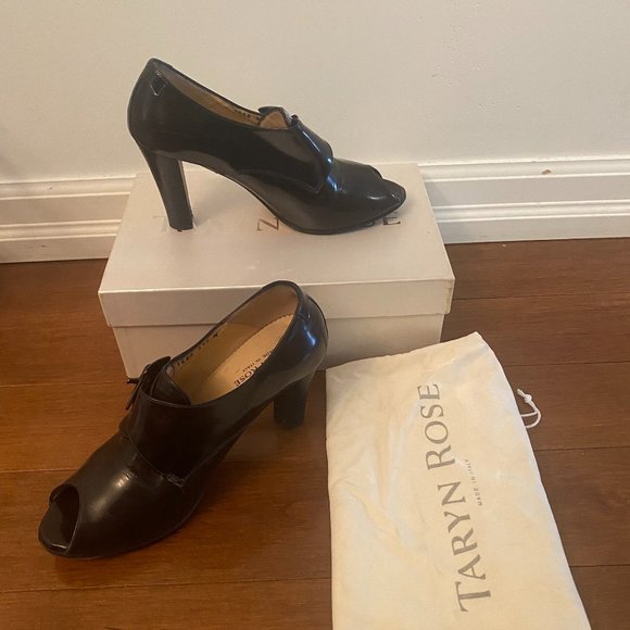 Taryn Rose Brown Peep Toe Oxford Heels - Picture 4 of 4